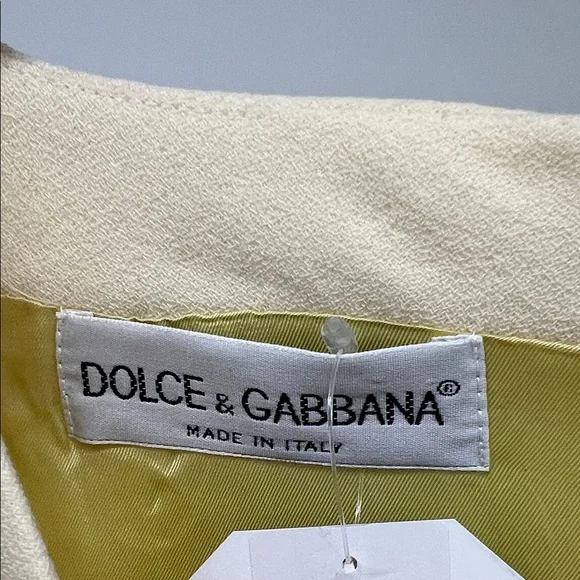 Dolce & Gabbana Yellow and Cream Crop Top - Picture 2 of 7